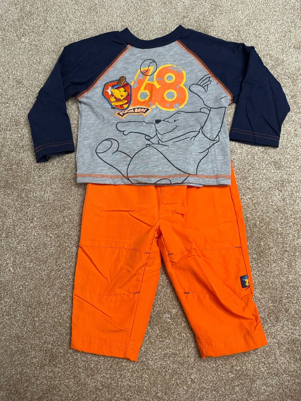 Winnie The Pooh Vintage 90s Y2K Disney Store Long Sleeve And Pant Set 12 Months